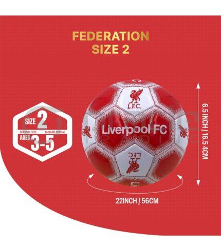 Liverpool Mini Soccer Ball - Red & White (Size #2)