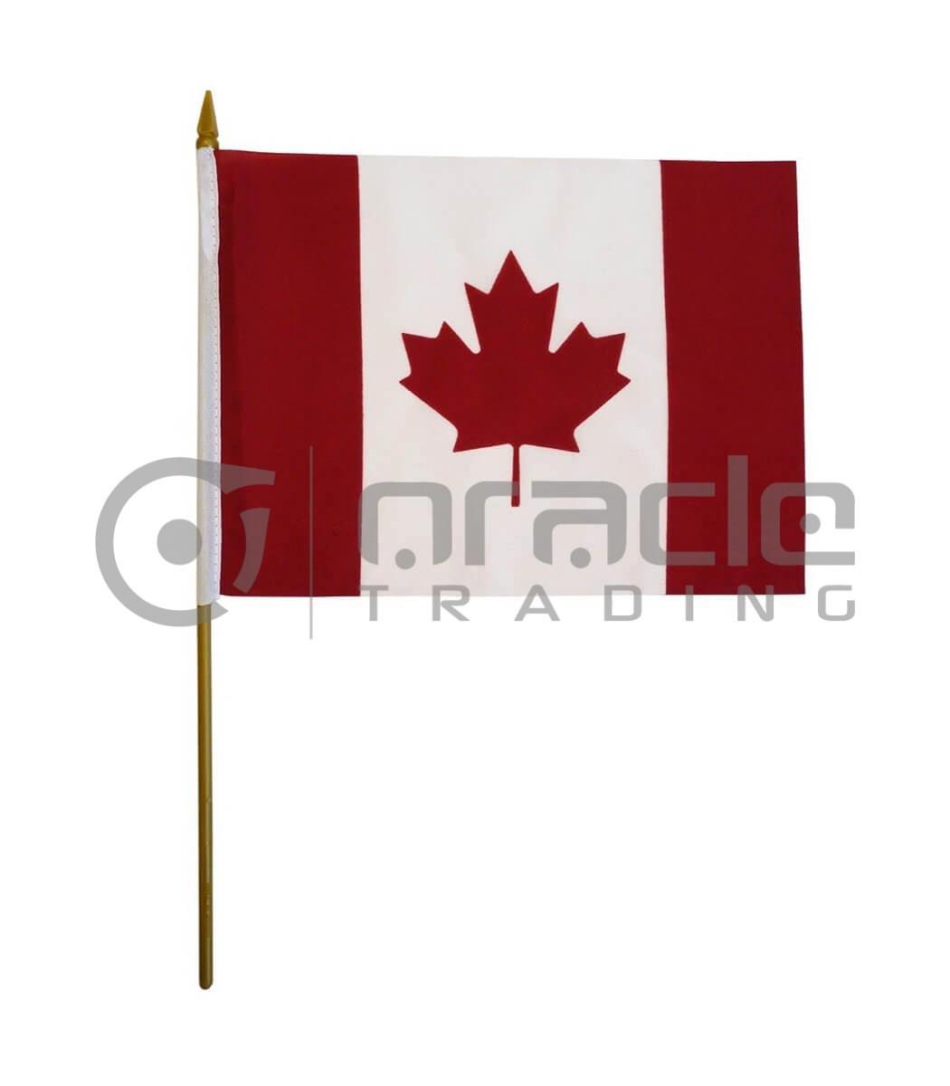 Canada Small Stick Flag - 4"x6" - 12-Pack