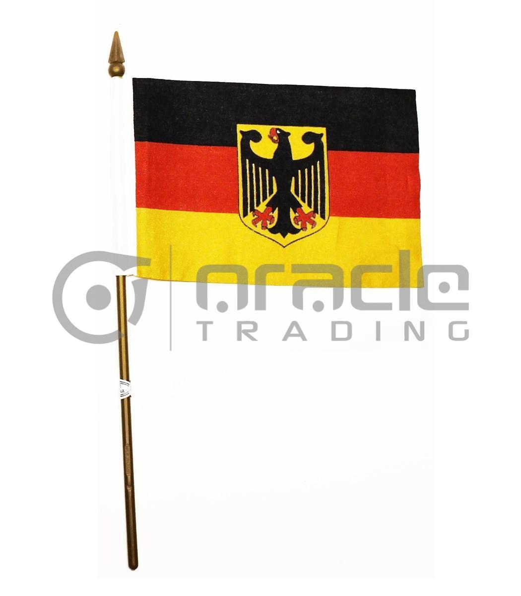Germany Eagle Small Stick Flag - 4"x6" - 12-Pack