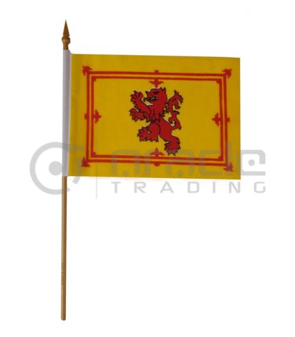 Scotland Small Stick Flag - 4"x6" - 12-Pack (Rampant Lion)