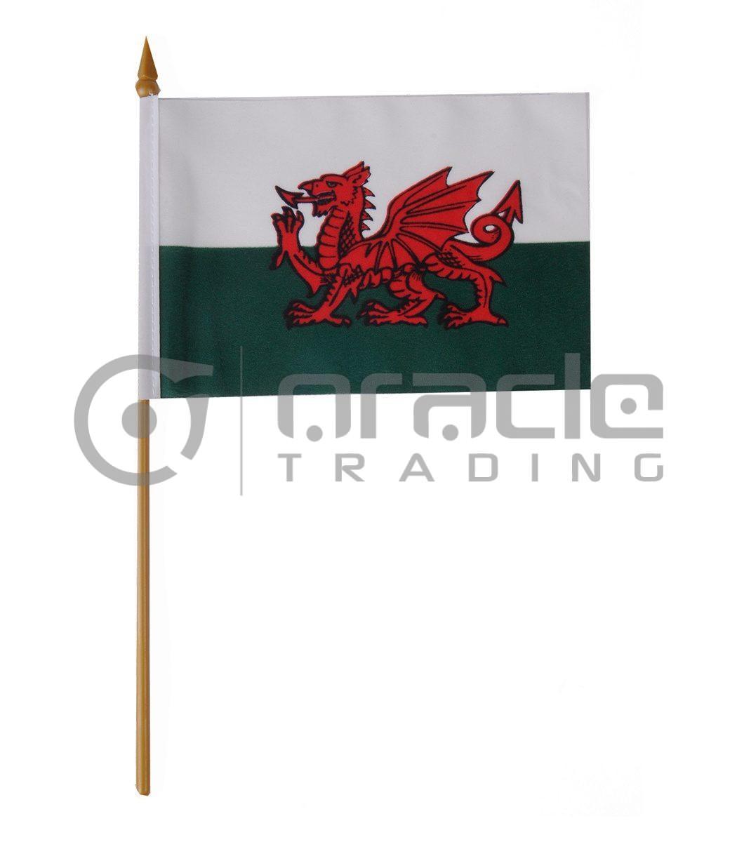 Wales Small Stick Flag - 4"x6" - 12-Pack