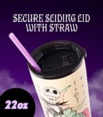 Nightmare Before Christmas Stainless Steel Tumbler - Jack & Sally