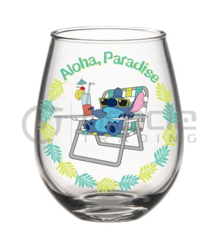 Lilo & Stitch Stemless Glass - Aloha Paradise