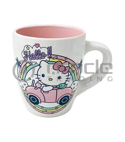 Hello Kitty XL Tall Mug - Rainbow Car
