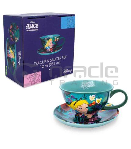 Alice in Wonderland Teacup & Saucer Set - Flowers