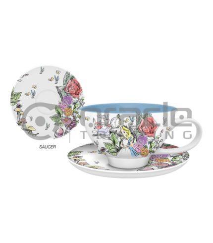 Alice in Wonderland Teacup & Saucer Set