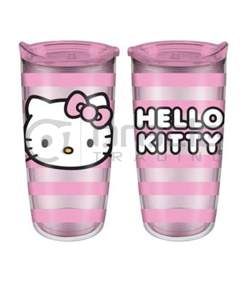 Hello Kitty Travel Mug - Pink Stripes