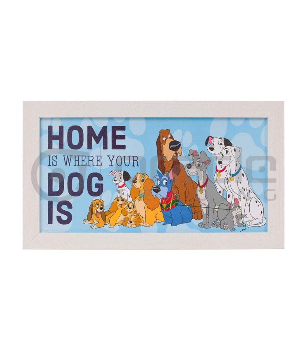 Disney Wall Art - Home Is Where Your Dog Is - 10" x 18" Framed