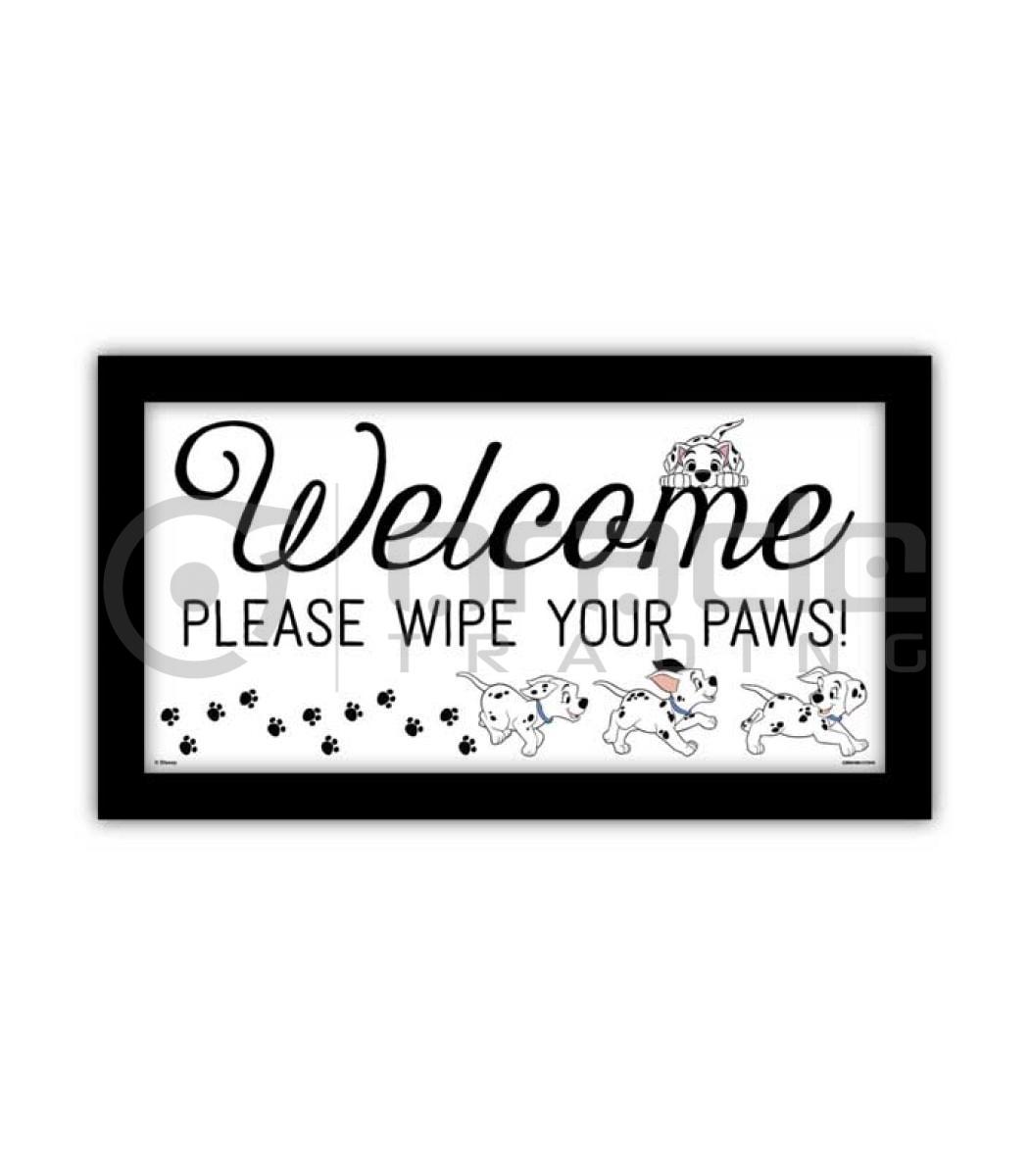 Disney Wall Art - Wipe Your Paws - 10" x 18" Framed