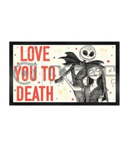 Nightmare Before Christmas Wall Art - Love You To Death - 10" x 18" Framed