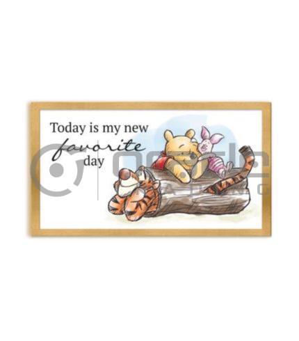 Winnie the Pooh Wall Art - Favourite Day - 10" x 18" Framed