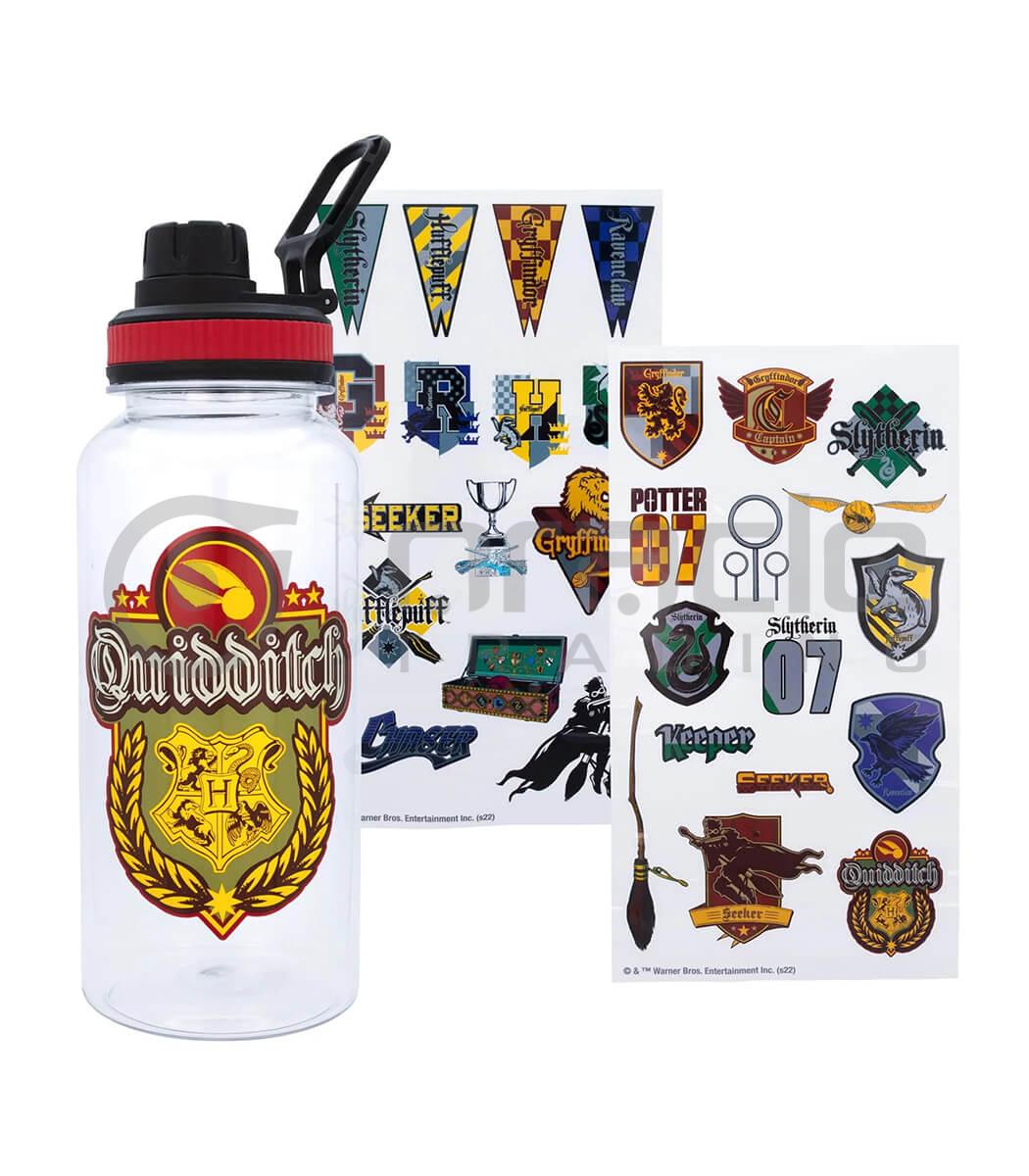 Harry Potter Jumbo Water Bottle & Sticker Set (Quidditch)
