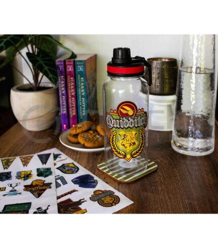 water bottle and sticker set harry potter quidditch wtr608 b