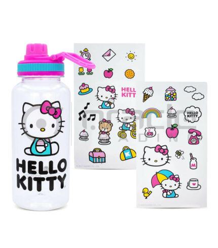 Hello Kitty Jumbo Water Bottle & Sticker Set